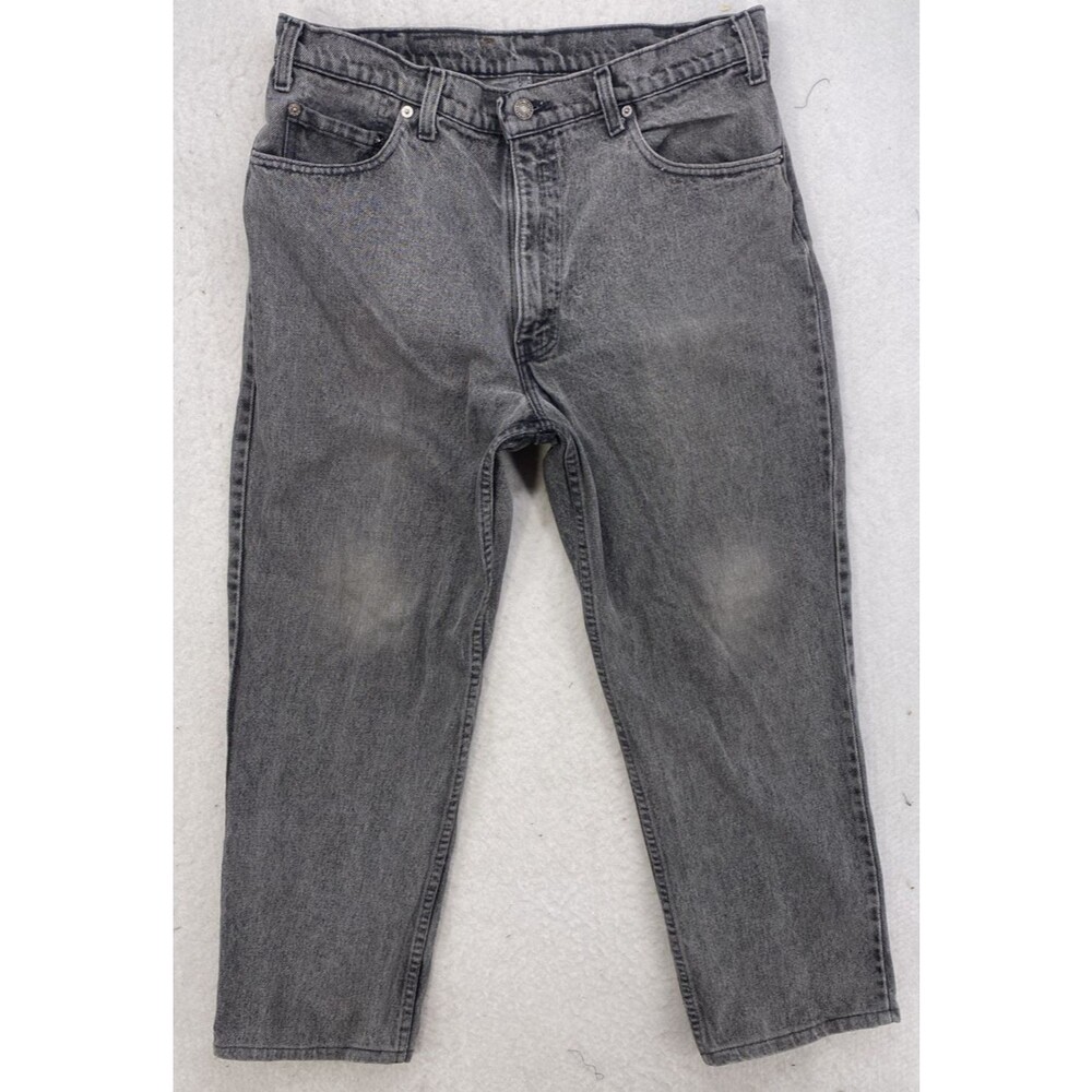 Vintage 90s Levis 540 Grey Denim Jeans Mens 36x30 USA Made Relaxed Tapered Wash